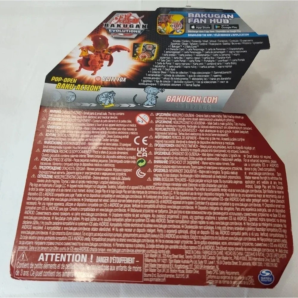 Blitzfox Bakugan Evolutions 3'' Battle Figure Spin Master Fun Game! SEE B6.5WA93